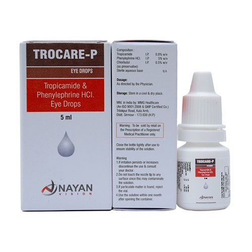 TROPICAMIDE 0.8% W/V & PHENYLEPHRINE 5% W/V EYE DROPS