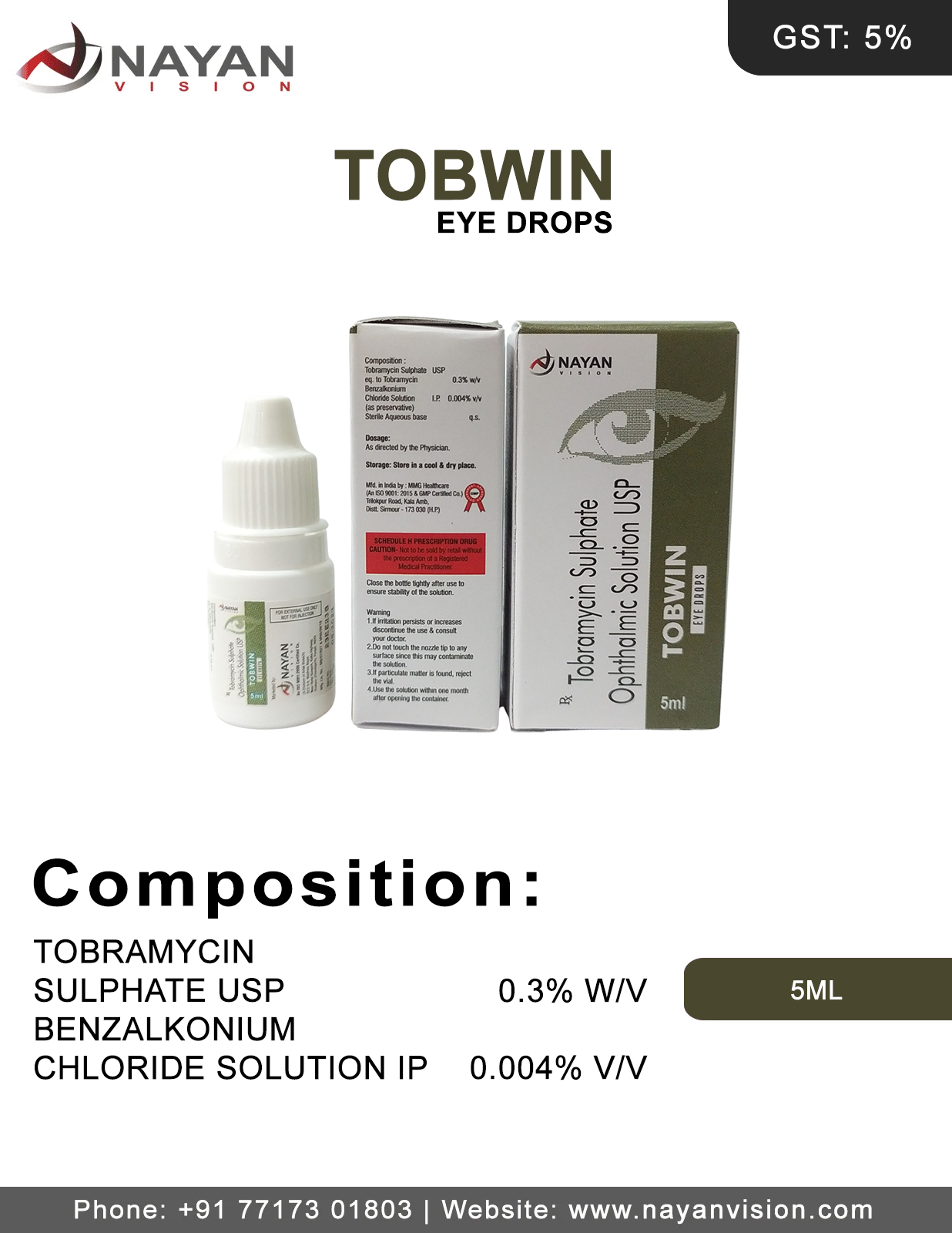 TOBRAMYCIN SULPHATE OPHTHALMIC SOLUTION USP - TOBWIN EYE DROPS