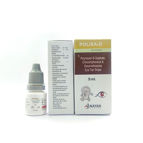 Polymyxin B-Sulphate, Chloramphenicol & Dexamethasone Eye Drops/ POLIXA-D