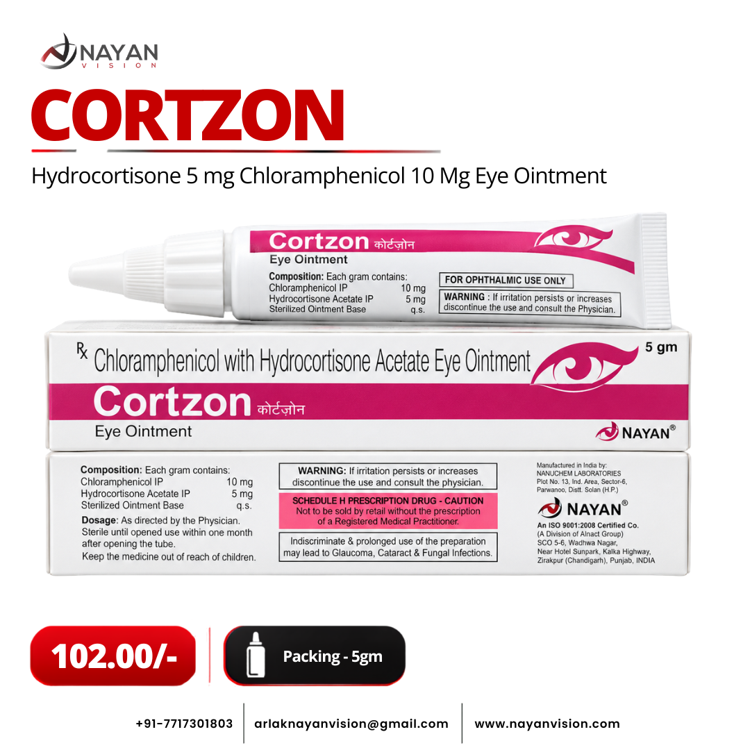 Cortzon Eye Ointment | Hydrocortisone & Chloramphenicol