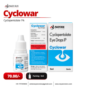 Cyclowar Eye Drops | Cyclopentolate 1% Ophthalmic Drops
