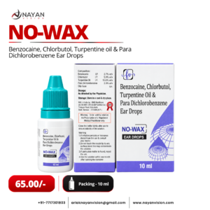 NO-WAX Ear Drops 10ml | Benzocaine, Chlorbutol & Turpentine Oil