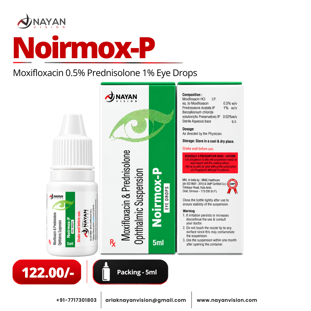 Noirmox-P Eye Drops | Moxifloxacin & Prednisolone