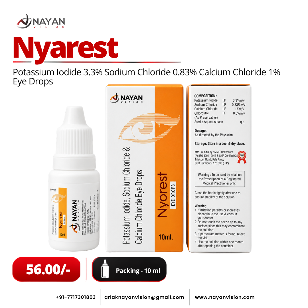 Nyarest Eye Drops | Potassium Iodide, Sodium & Calcium Chloride