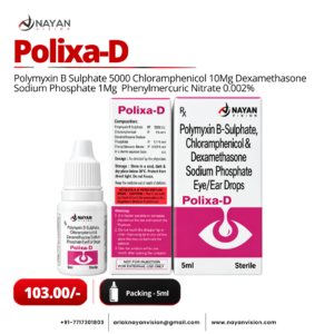 Polixa-D Eye Drops | Polymyxin B, Chloramphenicol & Dexamethasone